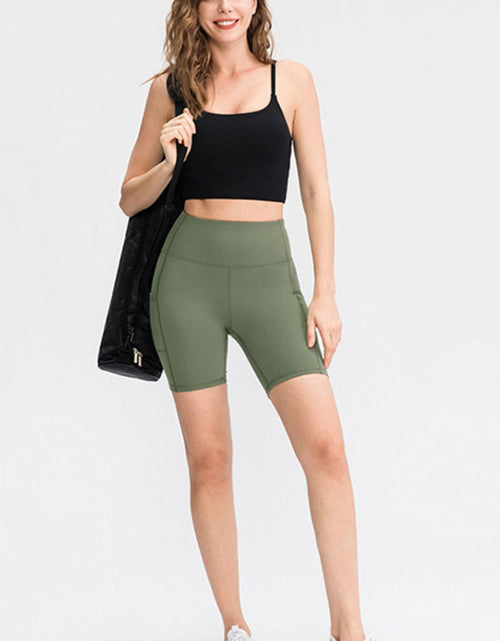 Load image into Gallery viewer, Wide Waistband Sports Shorts with Pockets
