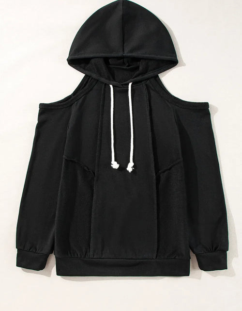 Load image into Gallery viewer, Cold Shoulder Long Sleeve Hoodie
