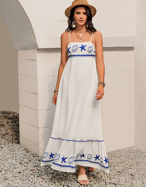 Load image into Gallery viewer, Printed Square Neck Maxi Cami Dress
