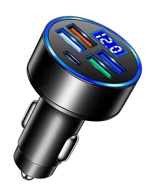 Load image into Gallery viewer, 5 USB Port Super Fast Car Charger Adapter For iPhone Samsung Android Cell Phone
