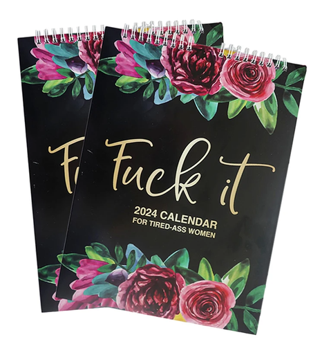 2025 Calendar For Tired-Ass Women Swear Word 12 Month Weekly Daily Wall Planner