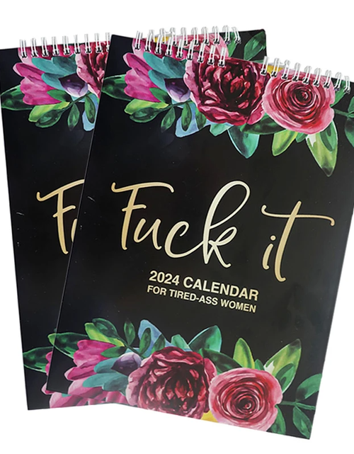 Load image into Gallery viewer, 2025 Calendar For Tired-Ass Women Swear Word 12 Month Weekly Daily Wall Planner
