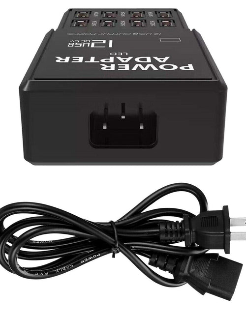 Load image into Gallery viewer, Multi 12 Port USB Charging Station Hub Desktop Wall Cell Phone Charger Organizer
