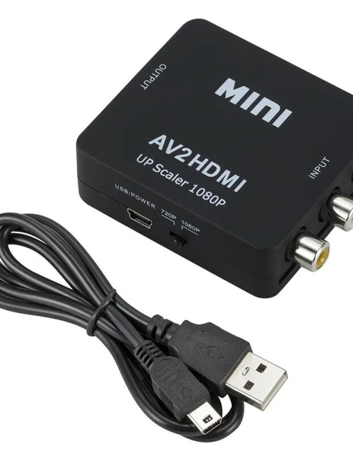 Load image into Gallery viewer, RCA to HDMI Converter Adapter AV 1080P For TV Audio Video Composite CVBS AV2HDMI
