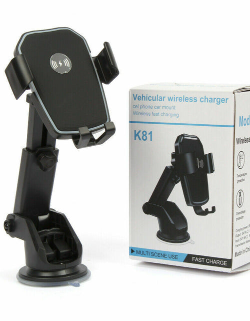Load image into Gallery viewer, Qi Wireless Fast Charging Car Charger Mount Holder Stand 2 in 1 For Cell Phone
