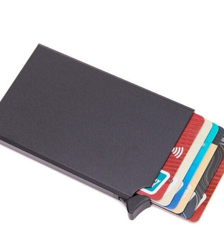 Mens RFID Blocking Slim Money Clip Carbon Fiber Wallet ID Credit Card Holder New