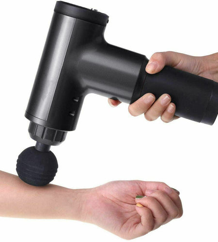 Massage Gun Percussion Massager Deep Tissue Muscle Vibrating Relaxing + 4 Heads