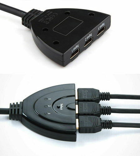 3 Port HDMI Splitter Cable 1080/4K Switch Switcher HUB Adapter for HDTV PS4 Xbox