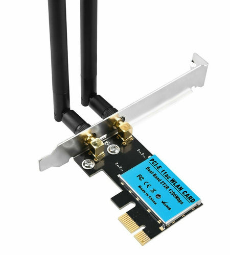 WiFi 1200Mbps Desktop PCIe Adapter 2.4G/5G Dual Band AX210 802.11AX PCI-E Card