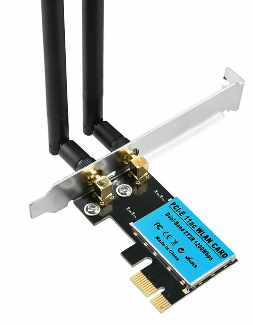Load image into Gallery viewer, WiFi 1200Mbps Desktop PCIe Adapter 2.4G/5G Dual Band AX210 802.11AX PCI-E Card
