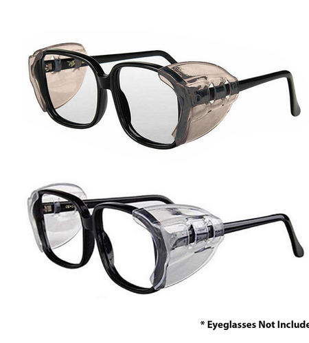 2 Pairs Side Shields For Eye Glasses Slip On Safety Glasses Shield Universal US