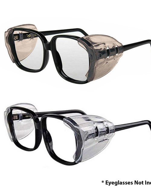 Load image into Gallery viewer, 2 Pairs Side Shields For Eye Glasses Slip On Safety Glasses Shield Universal US
