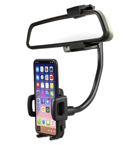 Universal 360° Car Rearview Mirror Mount Stand Holder Cradle For Cell Phone GPS