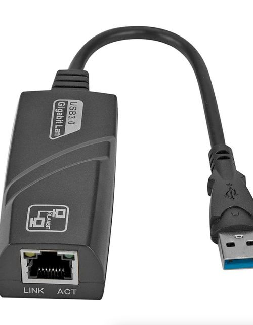 Load image into Gallery viewer, USB 3.0 Gigabit Ethernet LAN RJ45 1000Mbps Network Adapter For Windows PC Mac
