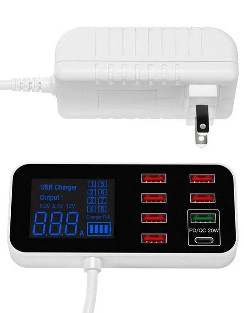 Load image into Gallery viewer, Multi USB 8-Port Fast Desktop Hub Wall Charger Charging Station Quick Charge 3.0
