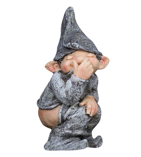 Pooping Naughty Gnome Miniature Statue Funny Resin Dwarf Home Garden Ornament US