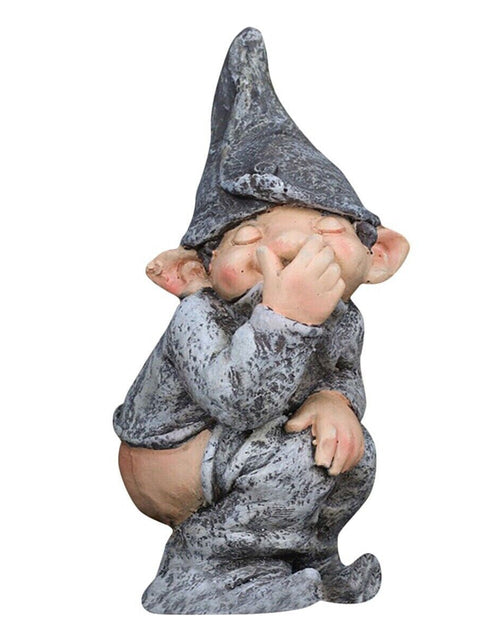 Load image into Gallery viewer, Pooping Naughty Gnome Miniature Statue Funny Resin Dwarf Home Garden Ornament US
