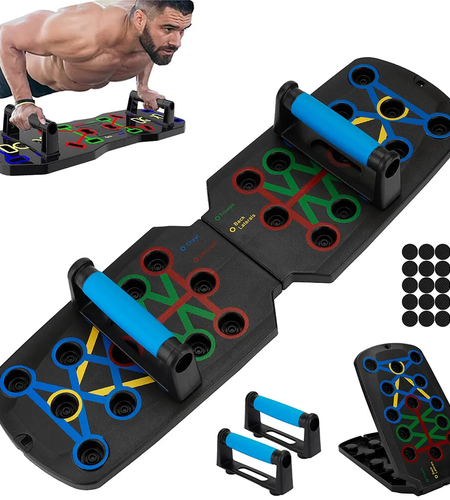 28 in 1 Push Up Rack Board System Fitness Workout Train Home Gym Exercise Stands