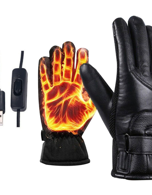 Load image into Gallery viewer, Electric USB Heated Gloves Winter Warming Thermal Ski Snow Hand Warm Windproof
