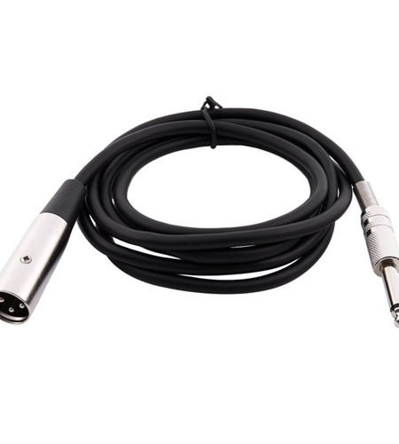 XLR 3-Pin Male To 1/4" Plug TS Microphone Mono Cable Unbalanced Shielded Audio