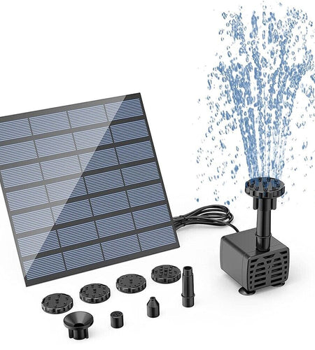Solar Power Fountain Submersible Floating Water Pump Bird Bath Pond Garden Pool