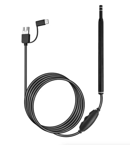 HD LED Ear Endoscope Otoscope Camera Wax Pick Cleaning Tool Cleaner Removal Kit