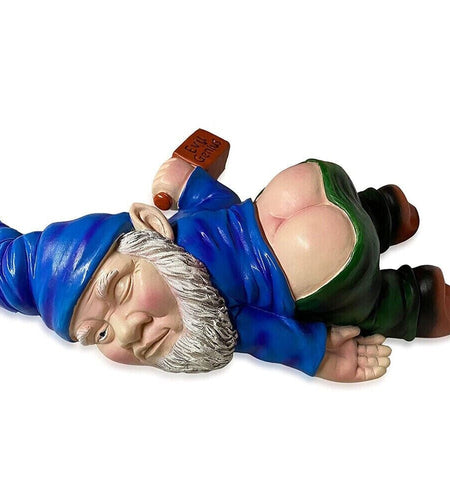 Drunk Dwarf Garden Gnome Decoration Drunken Ornament Decor Yard Patio Lawn US
