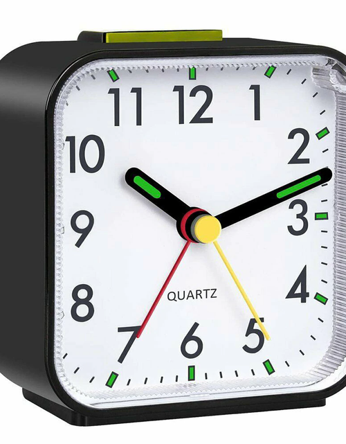 Load image into Gallery viewer, LED Desk Alarm Clock Nightlight Snooze Quiet Non Ticking Battery Powered Bedroom
