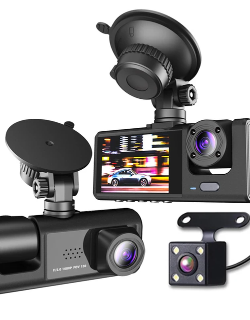 Load image into Gallery viewer, Car Dual Lens Dash Cam HD 1080P Front/Rear/Inside Video Recorder Camera G-Sensor
