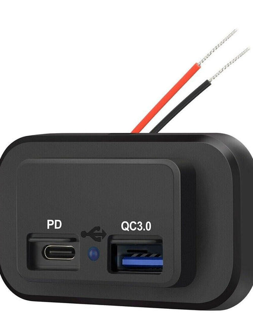 Load image into Gallery viewer, 12-24V 4.8A Dual USB PD QC3.0 Car Boat RV Fast Charger Socket LED Power Outlet
