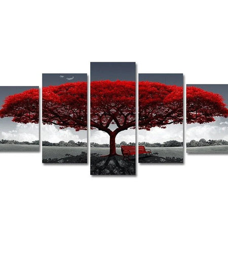 5Pcs Canvas Print Paintings Landscape Pictures Wall Art Modern Living Room Decor