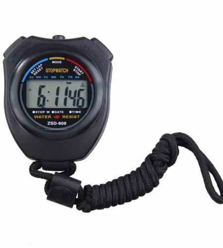 2PCS SET Digital Stopwatch Sports Counter Chronograph Date Timer Odometer Watch