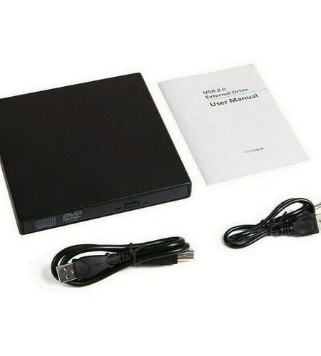 Slim External CD DVD RW Drive USB 3.0 Writer Burner Player Black For Laptop PC