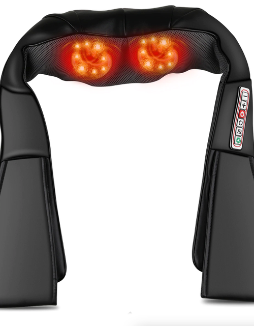 Load image into Gallery viewer, Shiatsu Back Neck and Shoulder Massager with Heat Deep Tissue 3D Kneading Pillow
