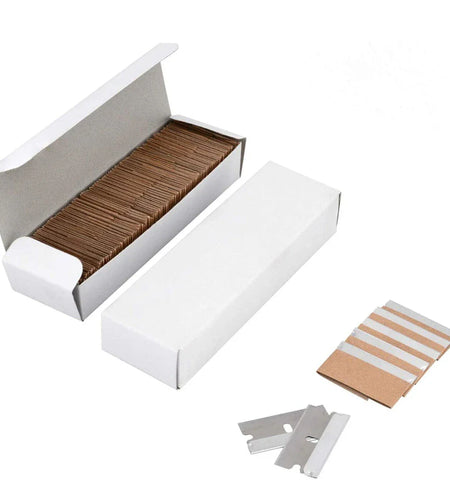 100 PCS Razor Blades Single Edge Extra Sharp Heat Treated Safety Knife Scrapers