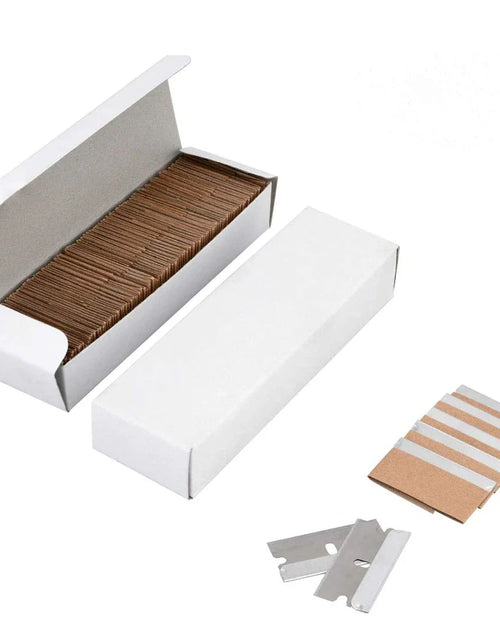Load image into Gallery viewer, 100 PCS Razor Blades Single Edge Extra Sharp Heat Treated Safety Knife Scrapers
