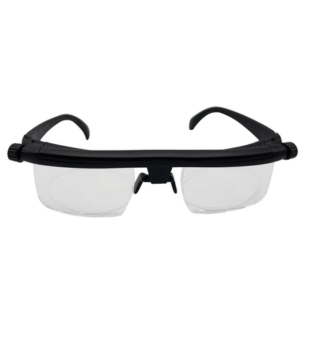 Dial Adjustable Glasses Variable Focus For Reading Distance Vision Eyeglasses US