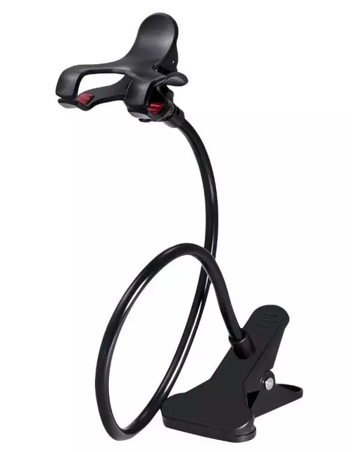 Load image into Gallery viewer, Universal Lazy Mobile Phone Gooseneck Stand Holder Flexible Bed Desk Table Clip
