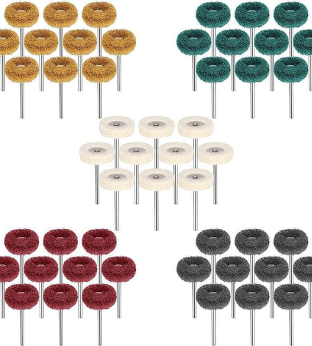 50 Metal Polishing Buffing Wheel Burr Kit Rotary Tool Accessories Set For Dremel