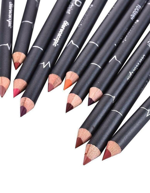 Load image into Gallery viewer, 12Pcs Women Waterproof Lipstick Long Lasting Matte Lip Liner Pencil Lip Pen Set
