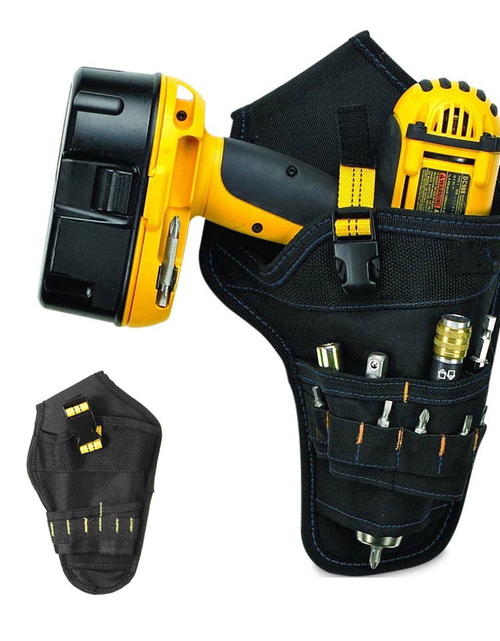 Load image into Gallery viewer, Heavy Duty Drill Holster Tool Belt Pouch Bit Holder Hanging Waist Bag Drill Tool
