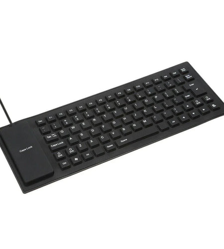 Waterproof Silicone Keyboard Foldable Flexible USB Dustproof DirtProof Full Size