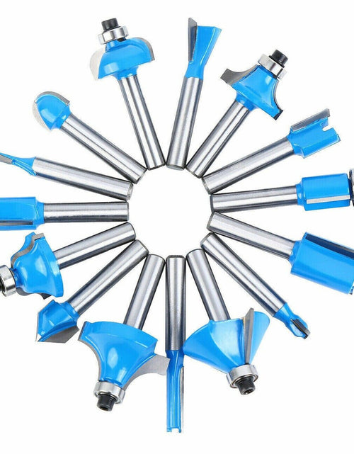 Load image into Gallery viewer, 15Pcs Carbon Milling Cutter Router Bit Set Tungsten Carbide Router 1/4" Shank US
