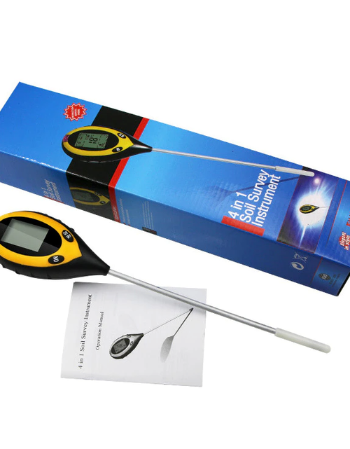 Load image into Gallery viewer, 4 In 1 LCD Digital Soil Tester PH Water Moisture Temperature Sunlight Plant Test
