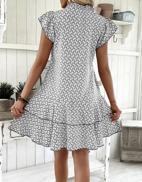 Load image into Gallery viewer, Full Size Ruffled Layered Printed Mini Dress Plus Size
