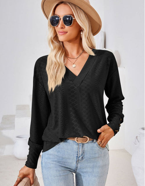 Load image into Gallery viewer, V-Neck Long Sleeve Blouse
