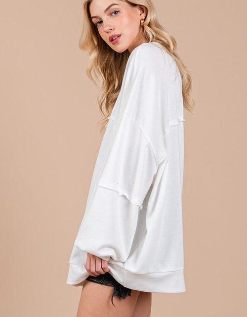 Load image into Gallery viewer, Ces Femme Exposed Seam Long Sleeve Sweatshirt

