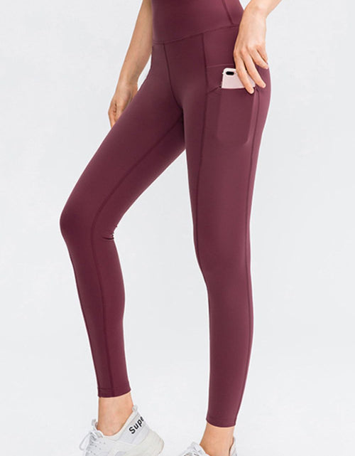 Load image into Gallery viewer, Wide Waistband Slim Fit Long Sports Pants with Pocket
