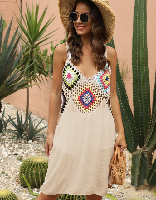 Load image into Gallery viewer, Openwork Sleeveless Embroidery Dress
