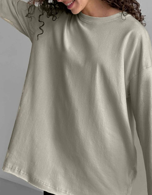 Load image into Gallery viewer, Round Neck Long Sleeve T-Shirt
